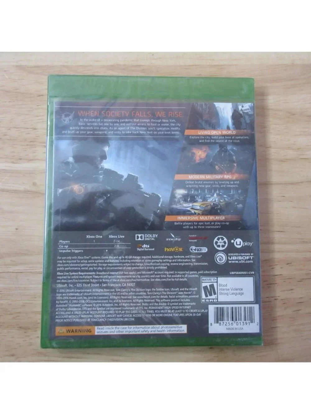 XBOX ONE Bundle 2 Video Games - Halo 5 & Tom Clancy's The Division (sealed)